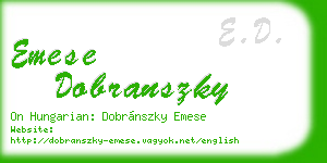 emese dobranszky business card